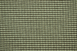 Tweed in pura lana a pied de poule bianco e marrone