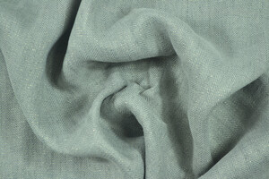 Spigato in lino e cotone celeste polvere con lurex argento