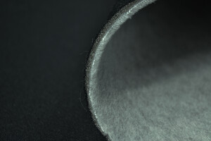 Tessuto neoprene 4 mm nero / pile grigio