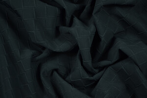 Tessuto accoppiato 2mm idrorepellente nero goffrato/pile grigio avio