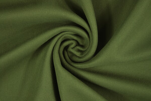Tessuto accoppiato jersey nero/pile verde militare 3 mm
