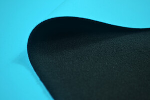 Tessuto accoppiato 2mm idrorepellente ciano/pile nero