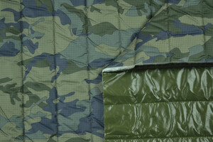 Trapuntato idrorepellente ripstop double face mimetico/verde militare
