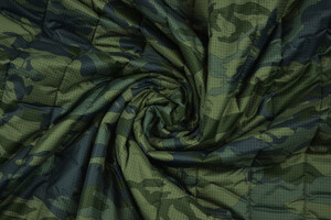 Trapuntato idrorepellente ripstop double face mimetico/verde militare