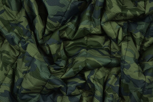 Trapuntato idrorepellente ripstop double face mimetico/verde militare