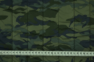 Trapuntato idrorepellente ripstop double face mimetico/verde militare