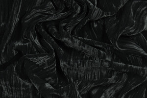 Velluto nero effetto plissettato