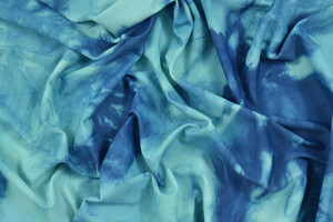 Lycra fantasia astratta blu e celeste