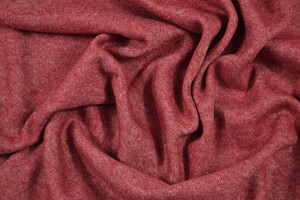 Doppio jersey di lana apribile rosso screziato