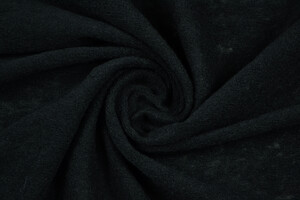 Maglia di lana cardata nera semi-trasparente