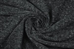 Maglia di lana nera e grigia con lurex argento