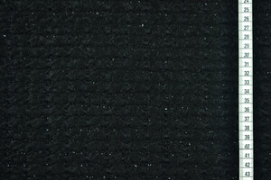 Misto lana nera con trecce in rilievo e lurex argento