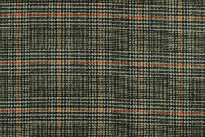Tweed di lana Principe di Galles beige nero
