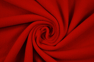 Tessuto Pile rosso double face