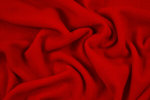 Tessuto Pile rosso double face