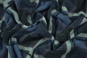 Tessuto pile a quadri blu