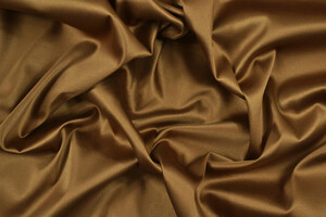 Raso duchessa in misto cotone stretch marrone rame