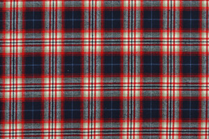 Flanella di cotone scozzese blu bianco rosso