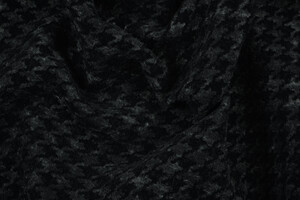 Lana cotta grigio scuro floccata pied de poule nero