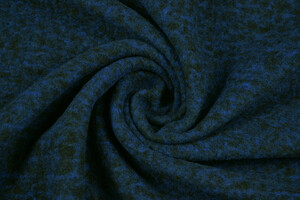 Lana cotta sottile pura lana screziata blu e nera