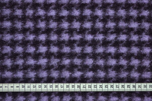 Lana cotta pied de poule nero e lilla