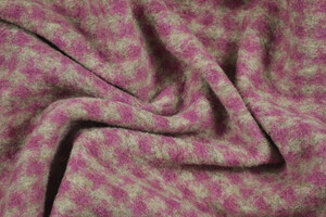 Lana cotta pied de poule taupe e ciclamino