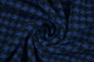 Lana cotta pied de poule nero e blu