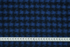 Lana cotta pied de poule nero e blu