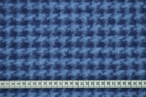 Lana cotta, con motivo pied de poule in blu e azzurro.