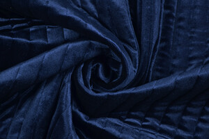 Trapuntato double face con ciniglia blu