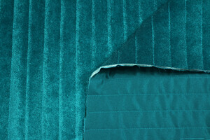 Trapuntato double face con ciniglia verde ottanio