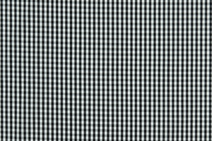 Puro cotone vichy bianco nero tinto filo