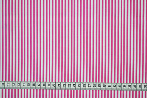 Popeline puro cotone camiceria a righe bianco e magenta