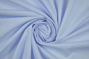 Cotone camiceria puro cotone bianco a righine azzurre