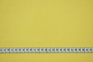 Popeline da camiceria in puro cotone micro-check bianco e giallo