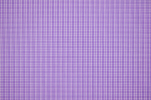 Popeline da camiceria in puro cotone bianco a quadri viola