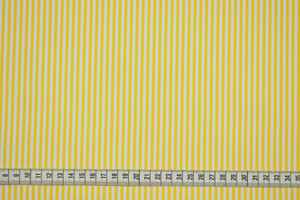 Popeline di puro cotone a righe tinto filo giallo scuro