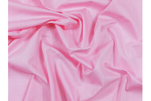 Puro cotone a righe bianco rosa tinto filo