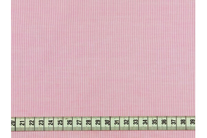 Puro cotone a righe bianco rosa tinto filo