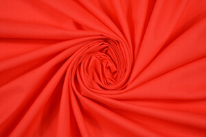 Tela leggera di cotone rosso arancio