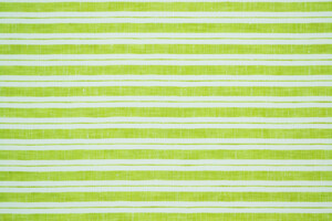 Puro lino a righe in bianco e verde pistacchio tinto filo