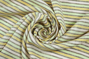 Puro lino a righe colorate tinto filo