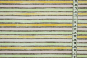 Puro lino a righe colorate tinto filo