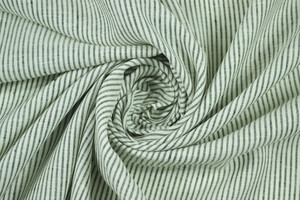 Puro lino a righe in bianco e nero tinto filo