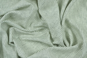 Puro lino a righe in bianco e nero tinto filo