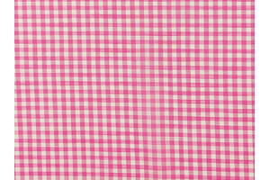Lino e cotone vichy bianco e rosa tinto filo