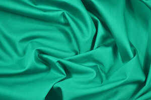 Rasatello di cotone stretch verde smeraldo