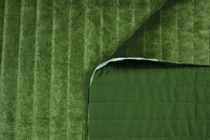 Trapuntato double face con ciniglia verde oliva