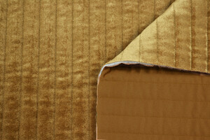 Trapuntato double face con ciniglia marrone chiaro