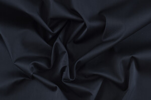 Raso opaco pesante di cotone stretch blu notte